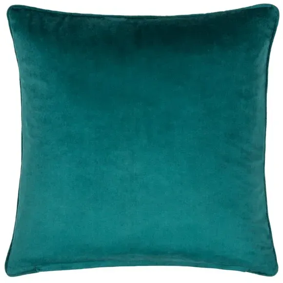 Square Cushion with Woven Texture - Blue, Velvet