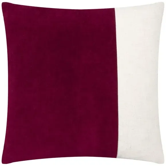 Square Cushion with Zip - Cherry, Velvet image