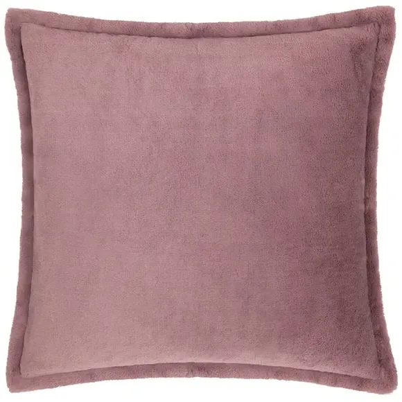 Square Reversible Cushion - Mulberry, Faux Fur