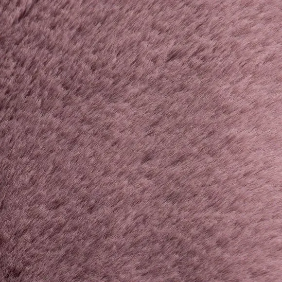 Square Reversible Cushion - Mulberry, Faux Fur