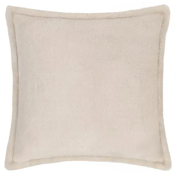 Square Reversible Cushion - Natural, Faux Fur