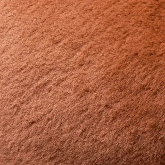 Square Reversible Cushion - Rust, Faux Fur