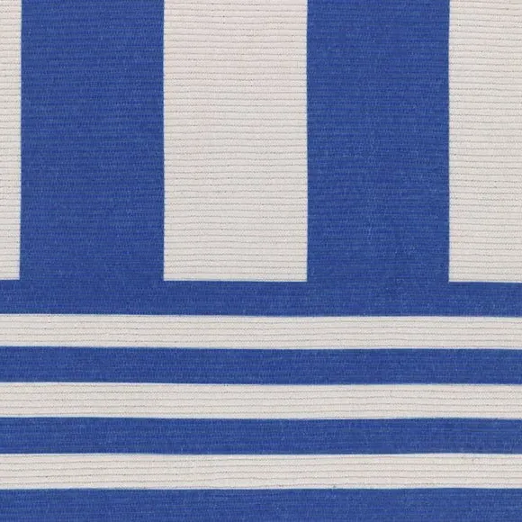 Striped Indoor Outdoor Rug - Blue, Polyester