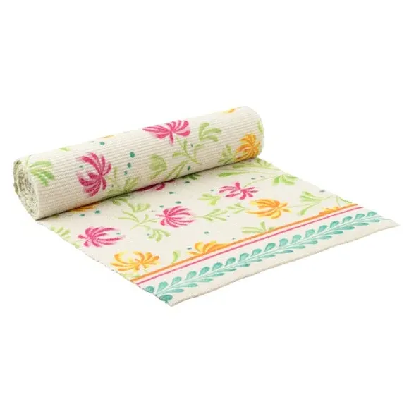 Table Runner with Floral Print - Multicolor