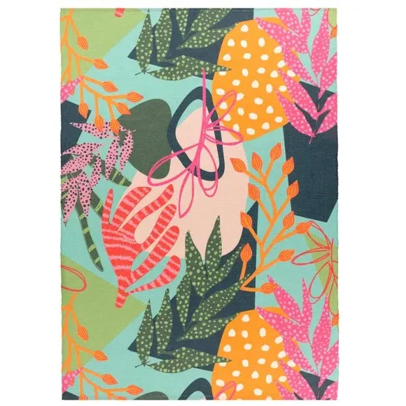 Washable Indoor Outdoor Rug - Multicolor, Polyester