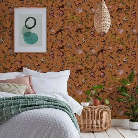 Wildlife Wallpaper with Paste-the-Wall - Brown