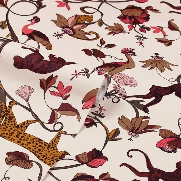 Wildlife Wallpaper with Paste-the-Wall - White