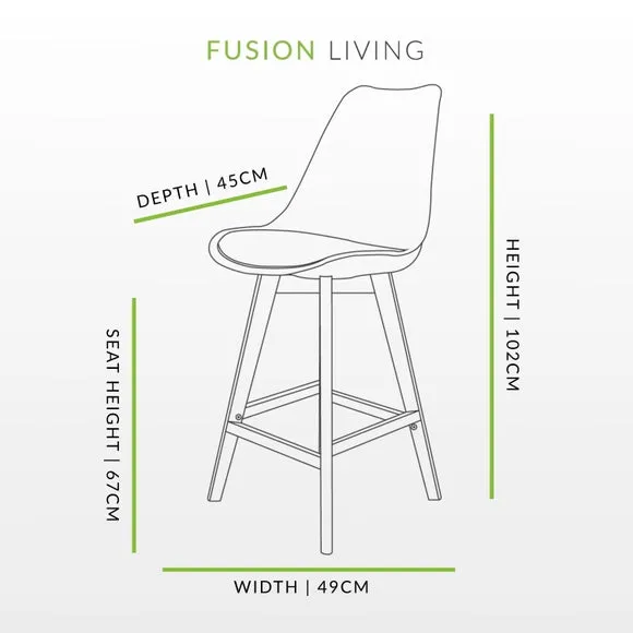 Clear Bar Stool with Seat Pad - Light Grey