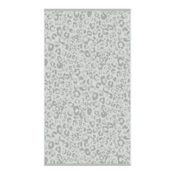 Animal Print Cotton Towel - Grey