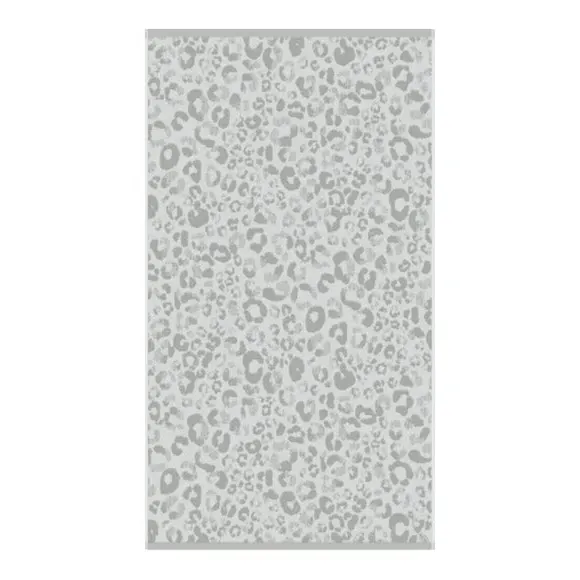 Animal Print Cotton Towel - Grey