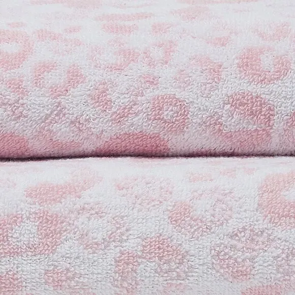 Animal Print Cotton Towel - Pink