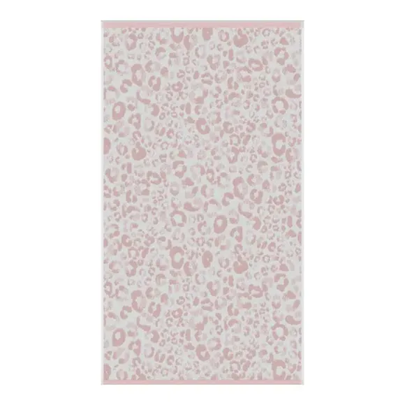 Animal Print Cotton Towel - Pink