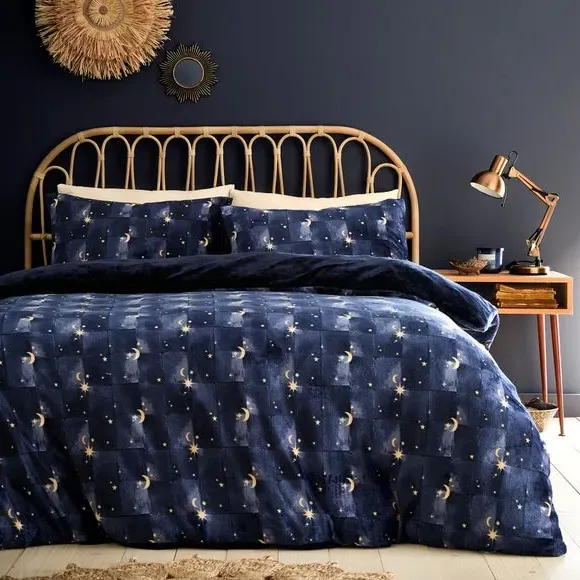 Cosmic Star Duvet Cover Set - Blue, Fleece image