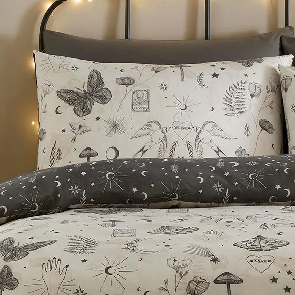 Duvet Cover & Pillowcase Set - Grey, Polycotton