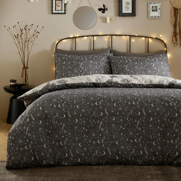 Duvet Cover & Pillowcase Set - Grey, Polycotton