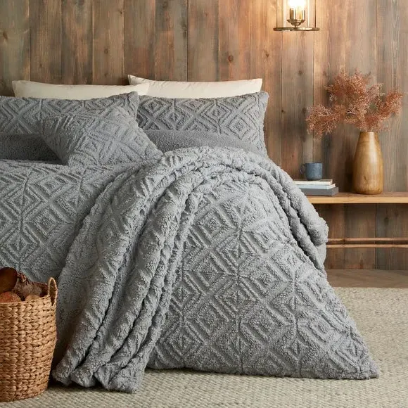 Fleece Throw Blanket Reversible - Grey, Sherpa image