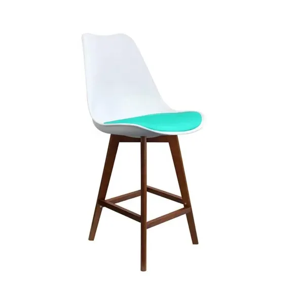 Bar Stool with Removable Pad - Aqua, Plastic