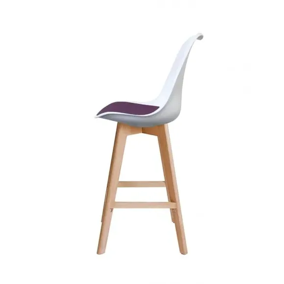 Bar Stool with Removable Pad - Aubergine, Plastic