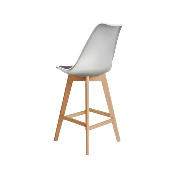 Bar Stool with Removable Pad - Aubergine, Plastic