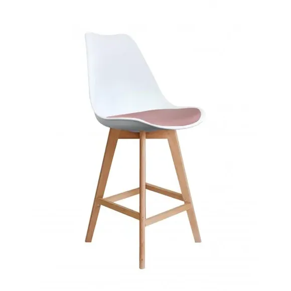 Bar Stool with Removable Pad - Blush, Plastic
