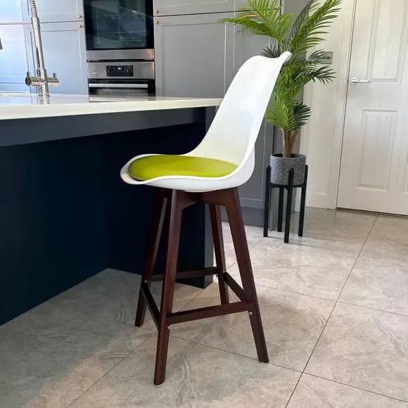 Bar Stool with Removable Pad - Green, Plastic
