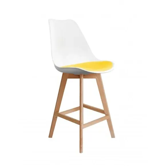 Bar Stool with Removable Pad - Yellow, Plastic