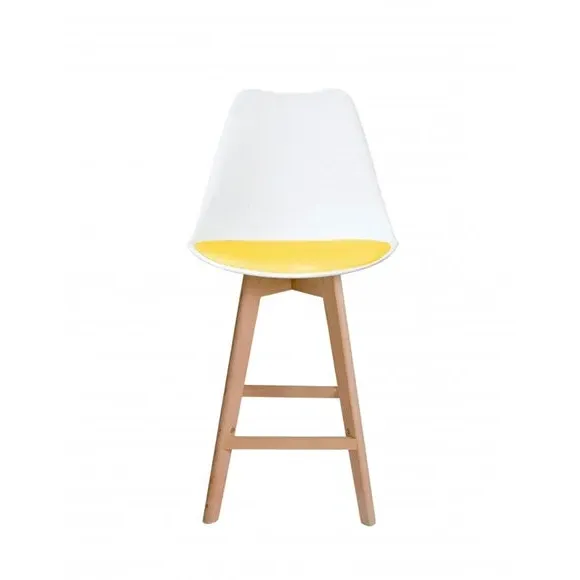 Bar Stool with Removable Pad - Yellow, Plastic