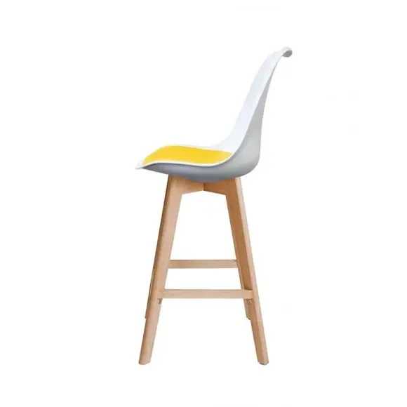 Bar Stool with Removable Pad - Yellow, Plastic