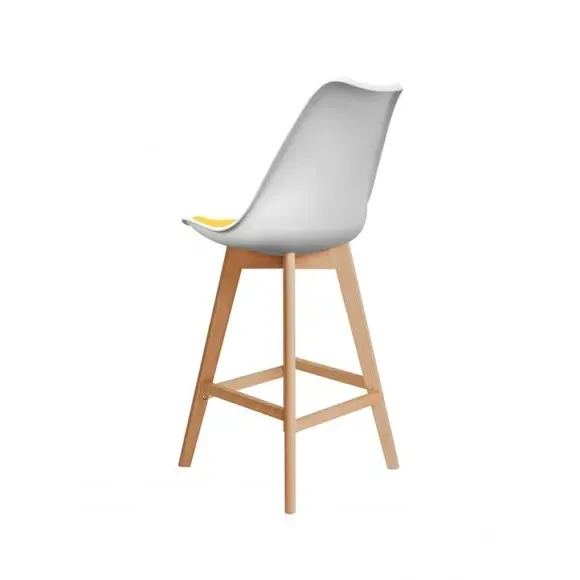 Bar Stool with Removable Pad - Yellow, Plastic