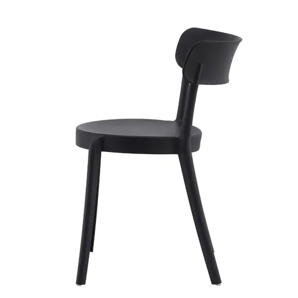 Bistro Dining Chair Stackable - Black, Plastic