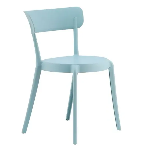 Bistro Dining Chair Stackable - Blue, Plastic
