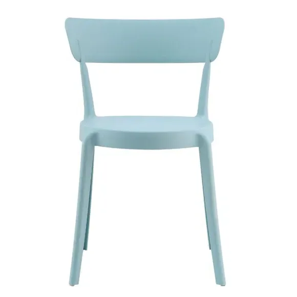 Bistro Dining Chair Stackable - Blue, Plastic