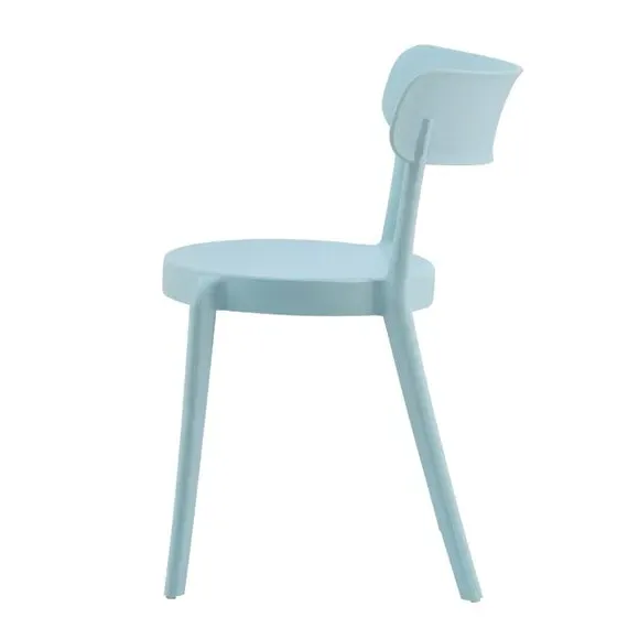 Bistro Dining Chair Stackable - Blue, Plastic