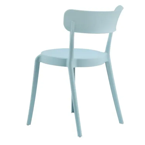 Bistro Dining Chair Stackable - Blue, Plastic