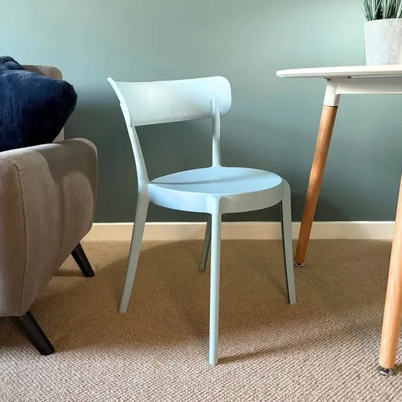 Bistro Dining Chair Stackable - Blue, Plastic