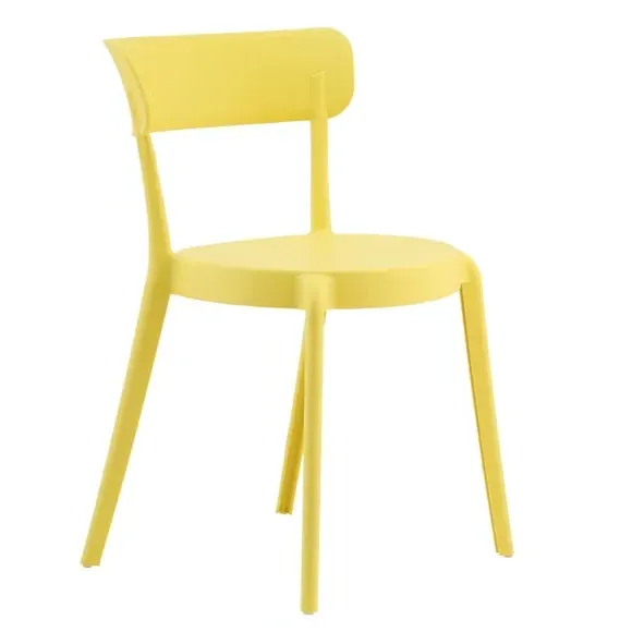 Bistro Dining Chair Stackable - Yellow, Plastic