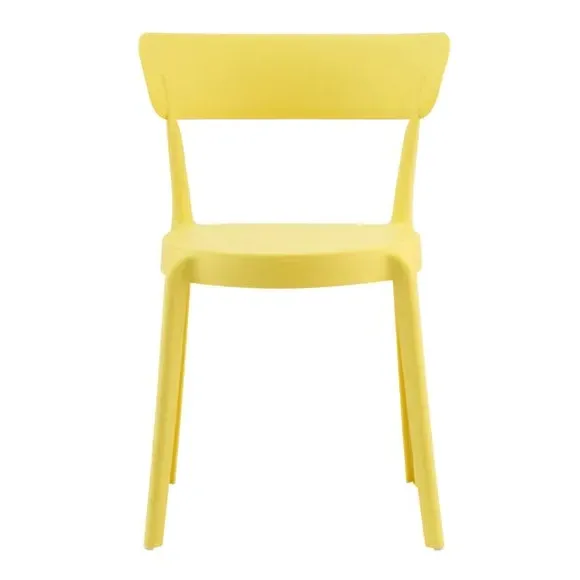 Bistro Dining Chair Stackable - Yellow, Plastic