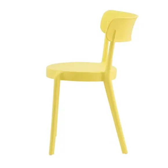 Bistro Dining Chair Stackable - Yellow, Plastic