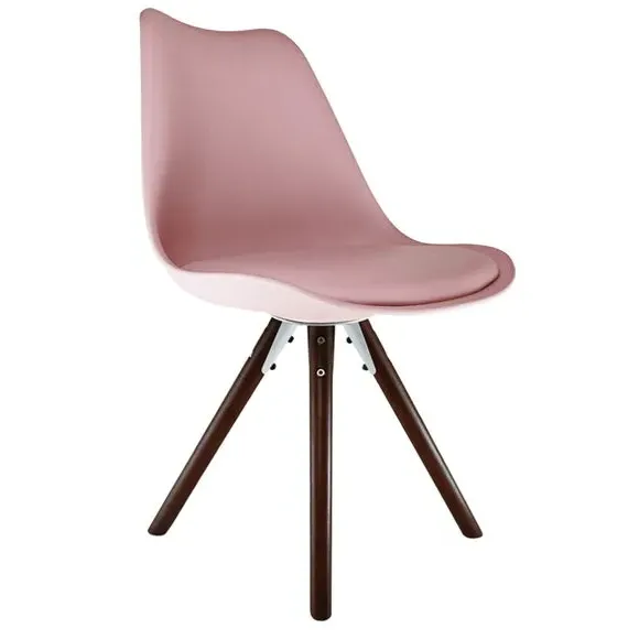 Dining Chair with Pyramid Legs - Blush, Plastic