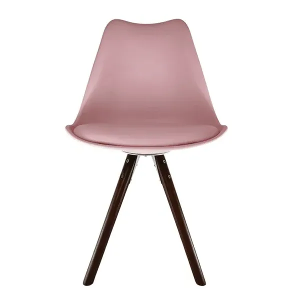 Dining Chair with Pyramid Legs - Blush, Plastic