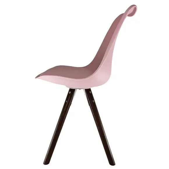 Dining Chair with Pyramid Legs - Blush, Plastic