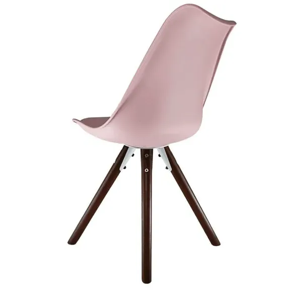 Dining Chair with Pyramid Legs - Blush, Plastic