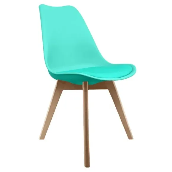 Dining Chair with Removable Pad - Aqua, Plastic