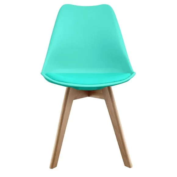 Dining Chair with Removable Pad - Aqua, Plastic
