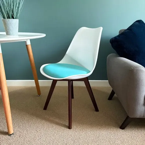 Dining Chair with Removable Pad - Aqua, Plastic image