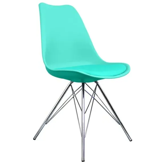Dining Chair with Removable Pad - Aqua, Plastic