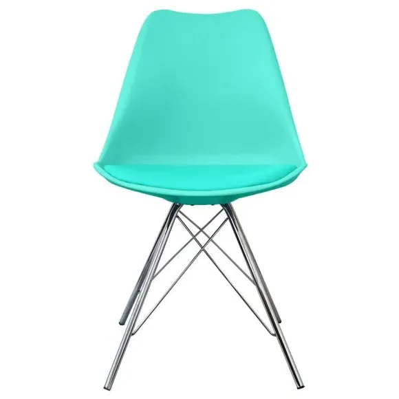 Dining Chair with Removable Pad - Aqua, Plastic