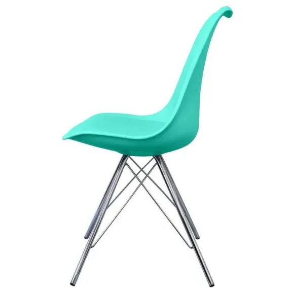 Dining Chair with Removable Pad - Aqua, Plastic