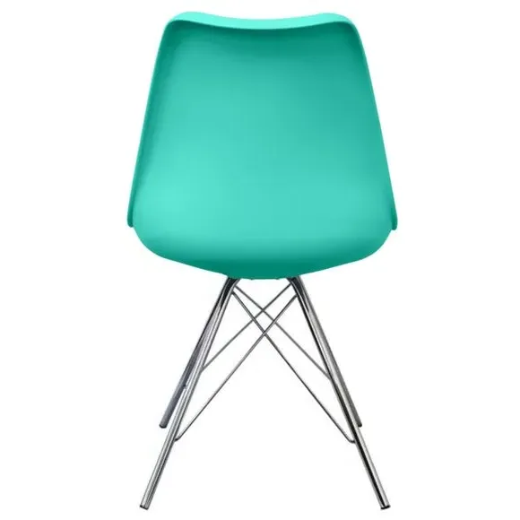 Dining Chair with Removable Pad - Aqua, Plastic