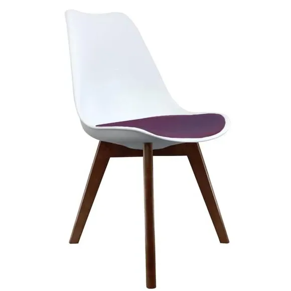 Dining Chair with Removable Pad - Aubergine, Plastic
